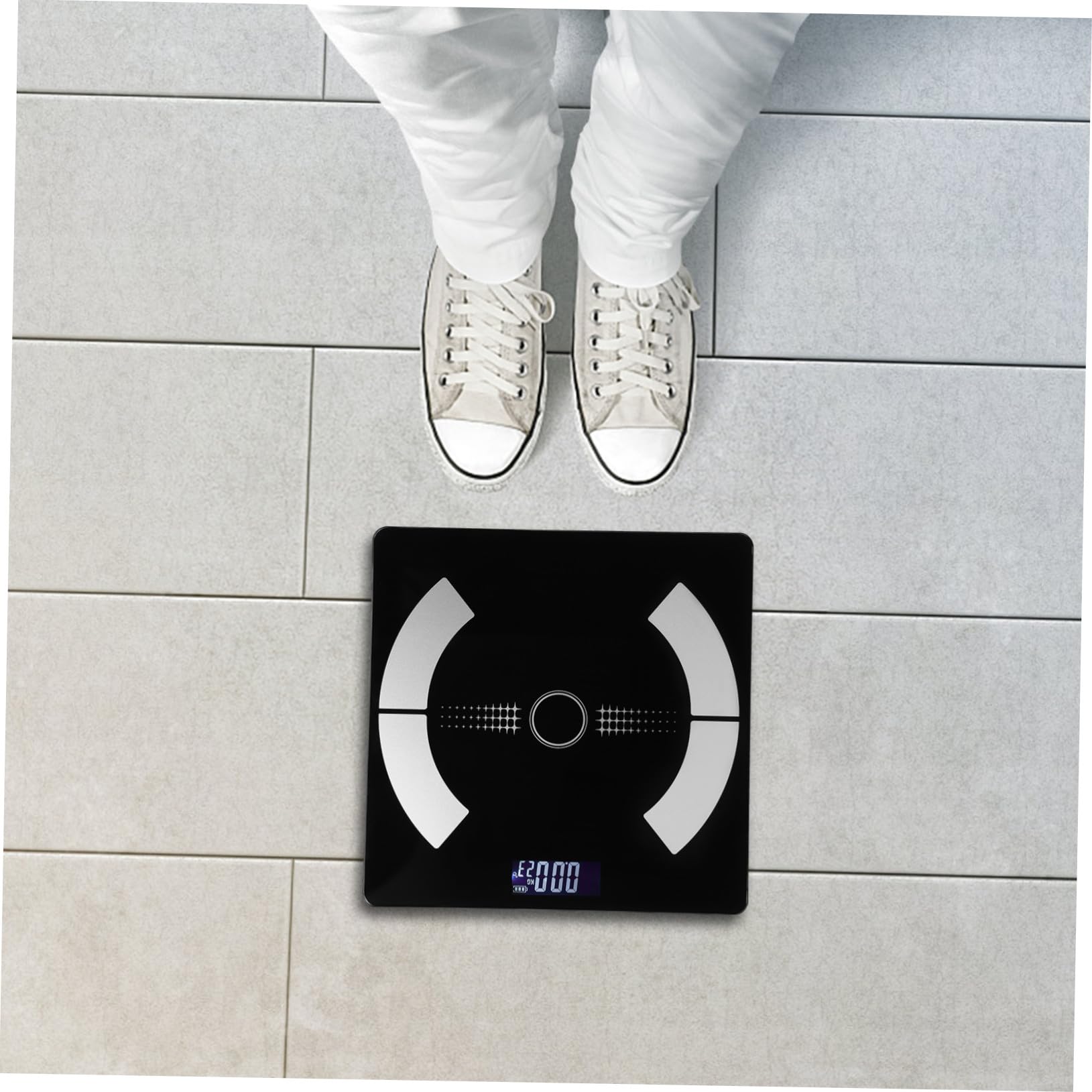 Bilancia Digitale Corpo in Vetro Temperato Bilancia Pesapersone con Connessione Wireless Ricaricabile USB Misurazione Precisa per Casa e Viaggi Design Compatto e Resistente