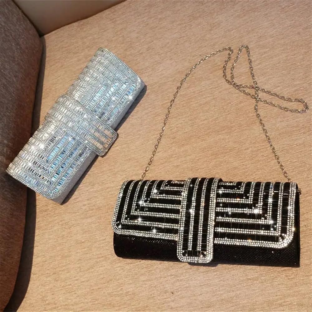 Pochette da sera con catena per ascelle a mano, per feste di nozze, da sera, pochette per matrimonio