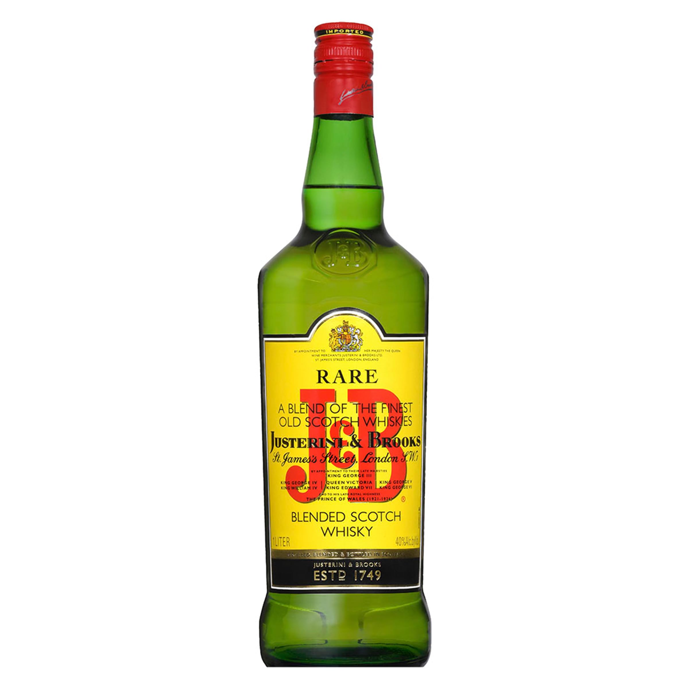 J&B | Blended Scotch Whisky | Distillé et assemblé en Écosse | 40 % vol | 1 L