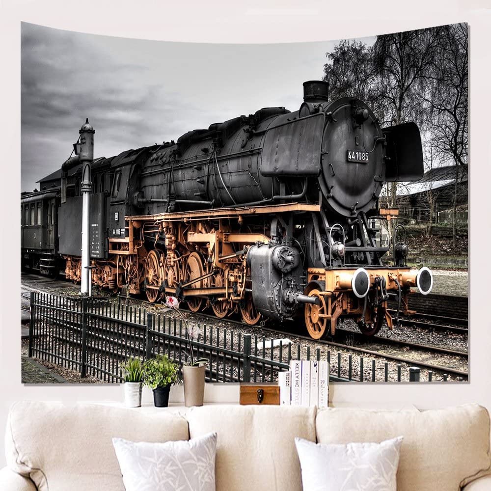 Amazon.co.jp: タペストリー 蒸気機関車 SL 電車 汽車 豪華列車 石炭