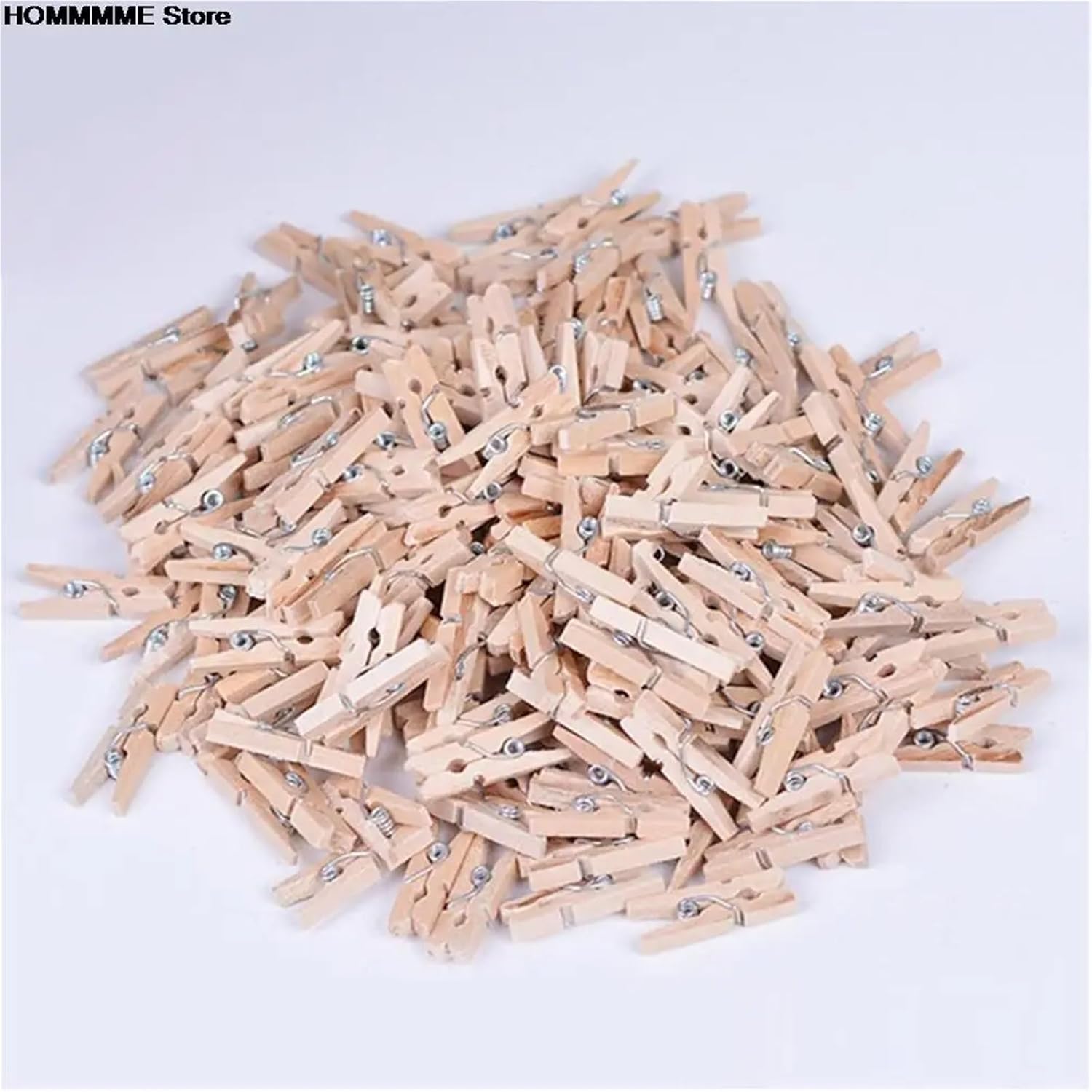 Clothespins for Laundry 500PCS 25mm Mini Spring Wood Clips Clothes Photo Paper Peg Pin Clothespin Craft Clips Party
