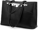 LOVEVOOK Laptop Tote Bag for Women 15.6 Inch Waterproof Leather Computer Bags Women Business Office Work Bag Briefcase