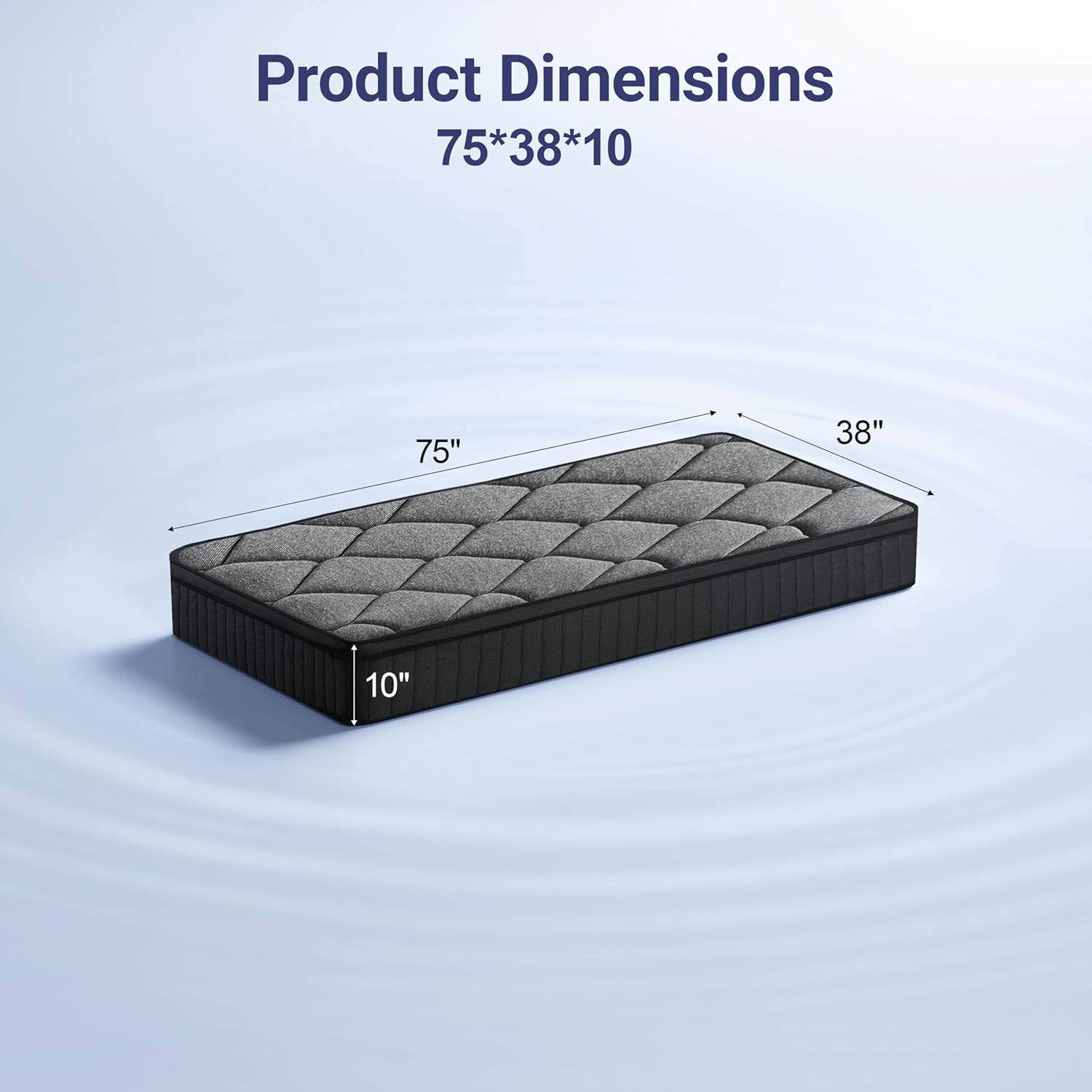 Twin Mattress Twin Hybrid Mattress in a Box, Memory Foam with Individual Pocket Springs,Medium Firm Feel with Pressure Relief, Motion Isolation,Fiberglass Free,CertiPUR-US Certified,Deep Gray Twin  Deep Gray