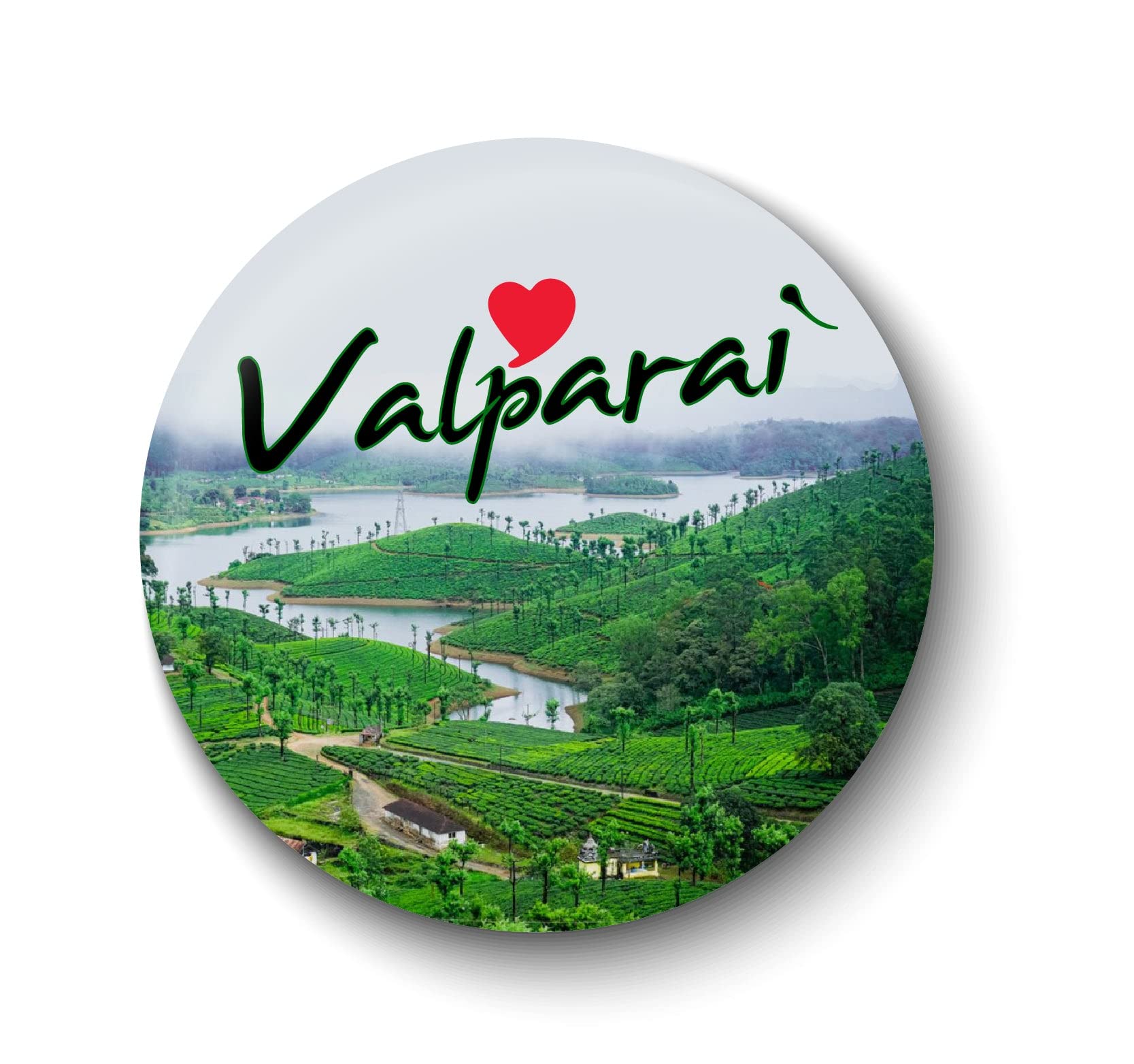PEACOCKRIDE Love Valparai I Tamil Nadu Series I Souvenir l Travel I Fridge Magnet (Multicolor, 75mm)-image-48