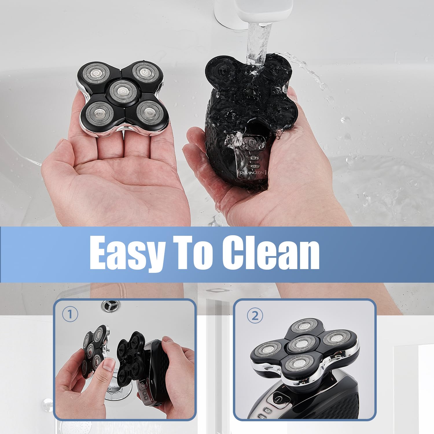 Teste di ricambio per rasoio Remington Balder Pro Head modello XR7000 (2PCS)