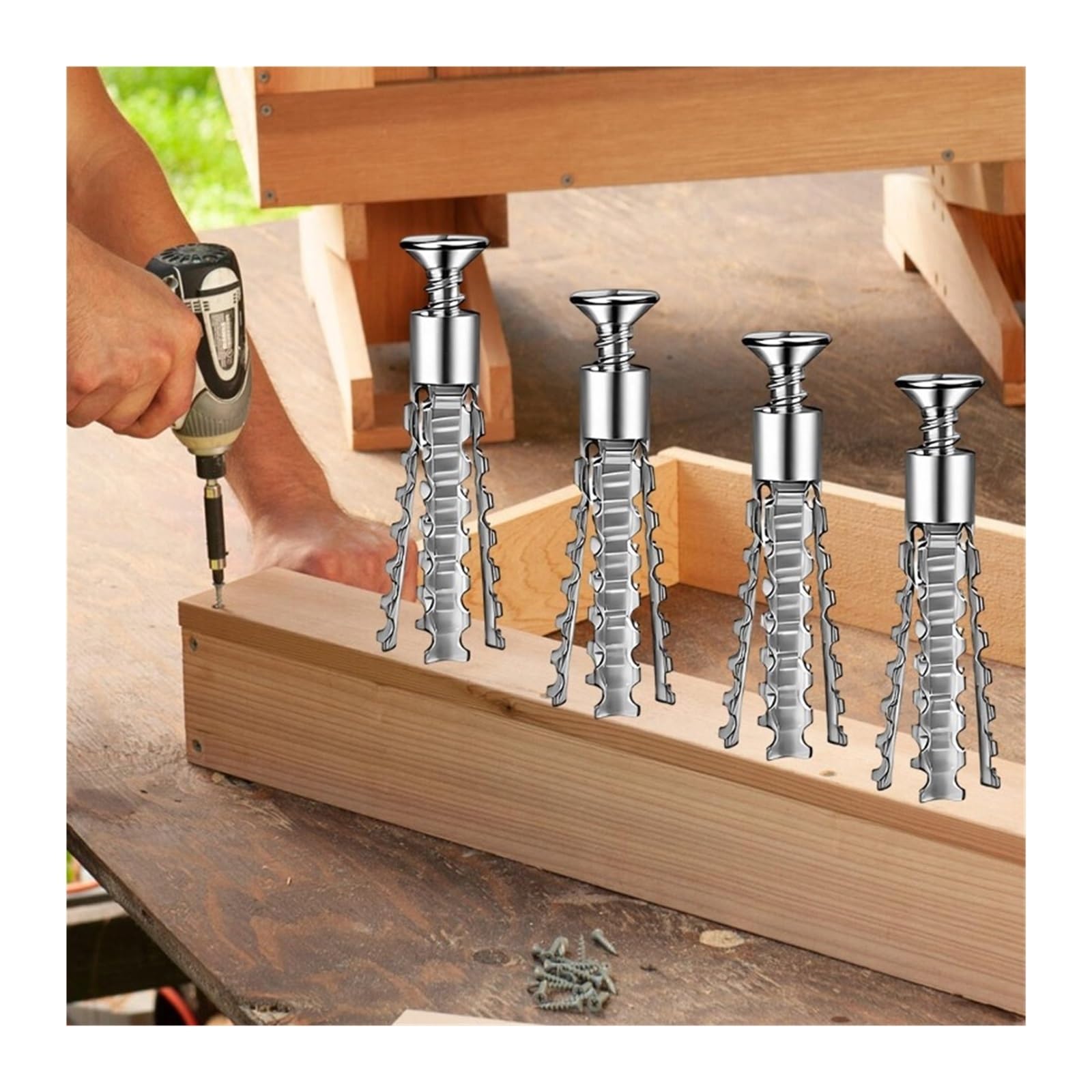 Tornillos De Expansión Dentados Acero Anclajes Pared Tubo Autorroscantes(20set)