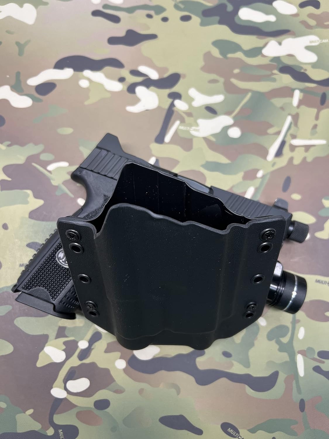 Black Kydex Holster Compatible with FN 509 Tactical Streamlight TLR-1