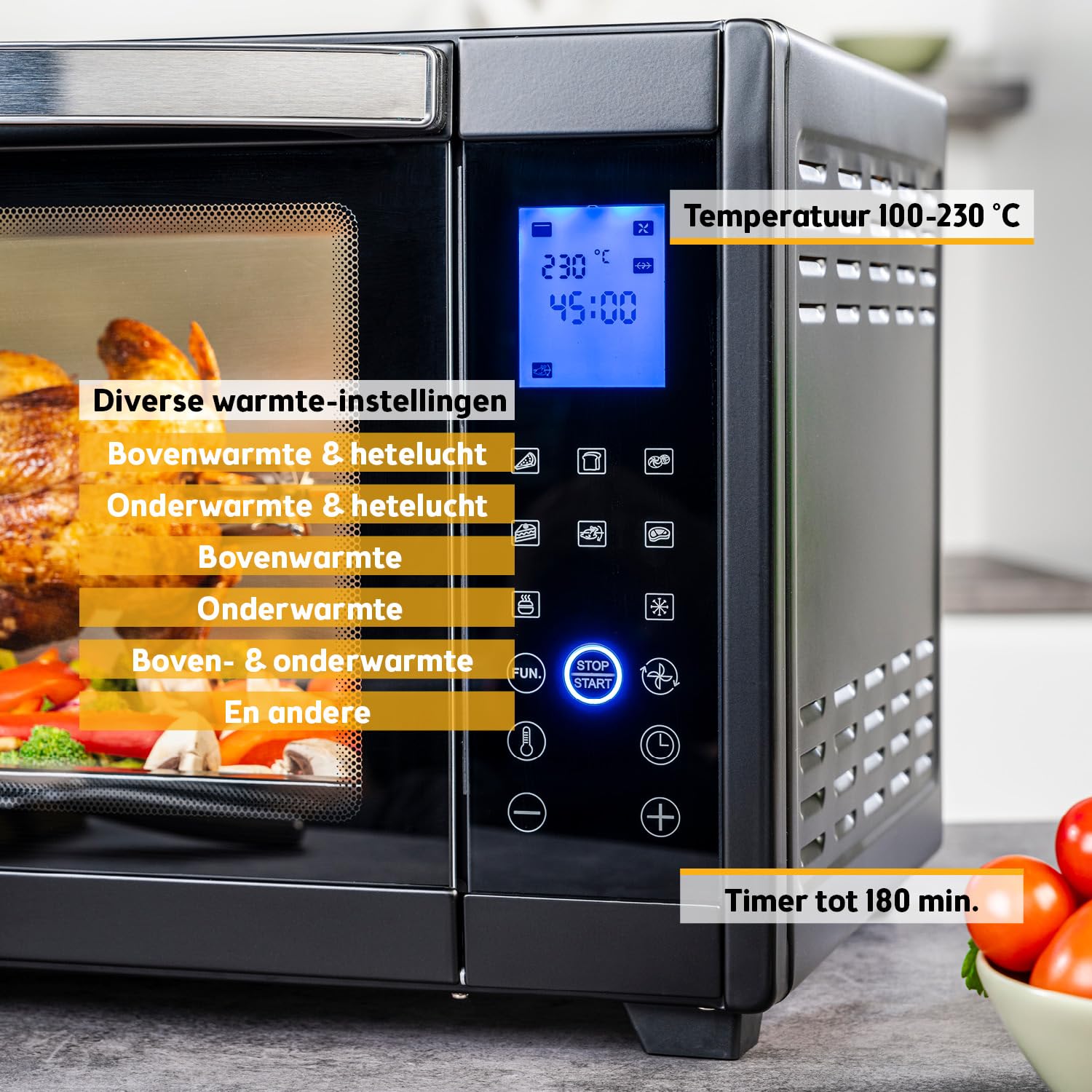 TZS First Austria Mini oven 30L - 1600W - max 230°C - Timer TZS First Austria Mini oven 30L - 1600W - max 230°C - Timer