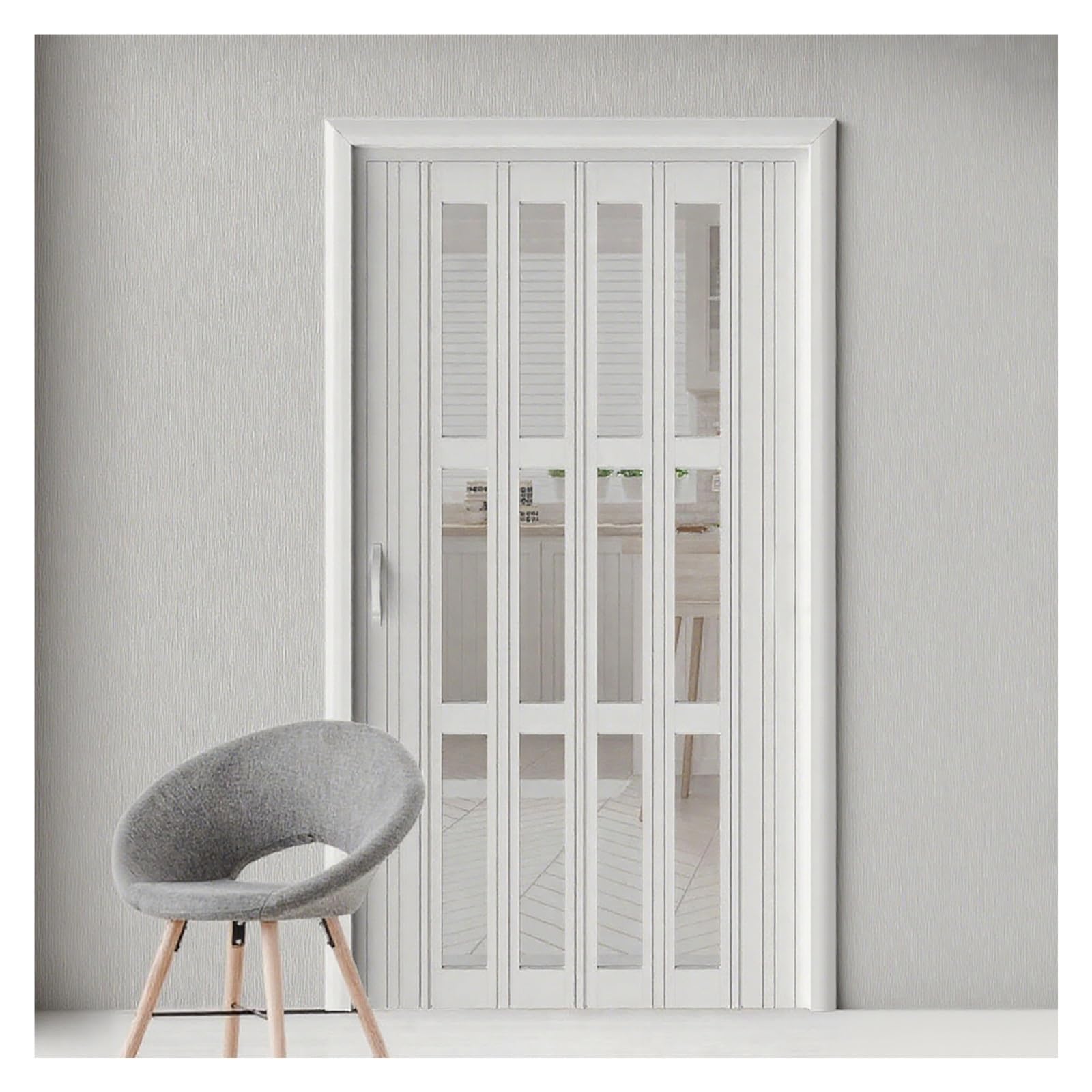 Porte pliante accordéon 239x216cm personnalisable pour séparation de pièce