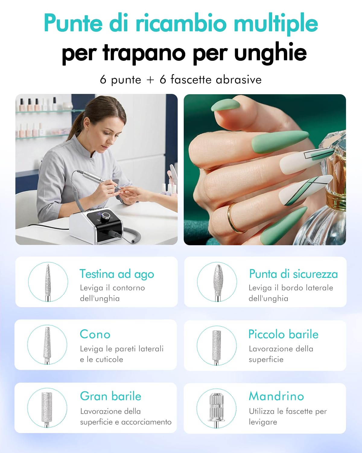 CozyZen Fresa Unghie Elettrica Professionale 35000 RPM con LCD | Lima Elettrica per Unghie con Pedale, Bassa Rumorosità, Controllo Velocità, per Unghie Acriliche e Gel, Casa e Salone