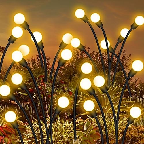 Miniatura 2 de Decoración de Navidad al aire libre, luz solar de jardín, luces solares de luciérnaga mejoradas con 44 bolas LED más grandes brillantes y
