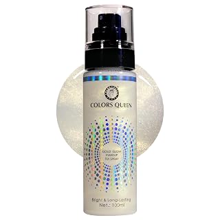 Colors Queen Gold Glow Makeup Fixer Spray – 100 ml | Long Lasting Makeup Setting Spray for Face Makeup | Lightweight & Non Greasy Makeup fixer Spray after Makeup, Infused with Aloe Vera Extracts