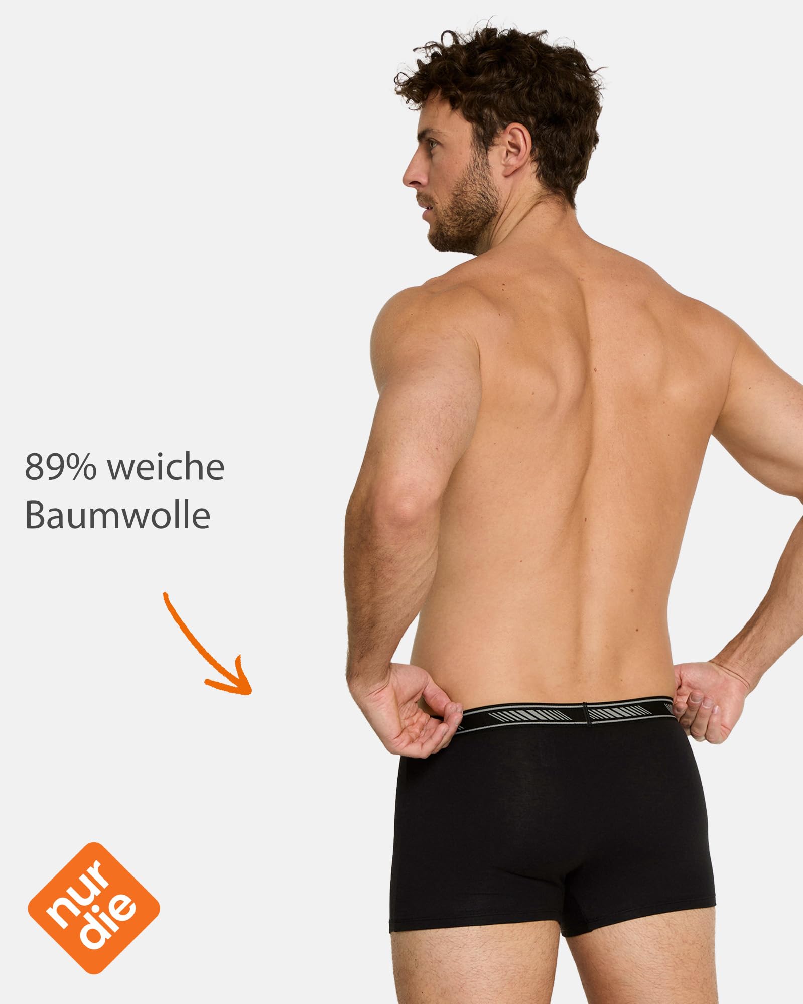 Nur Die 6er Pack Boxer Cotton 3D-Flex aus Baumwolle enge Boxershorts Bewegungsfreiheit Männer Unterhosen Herren