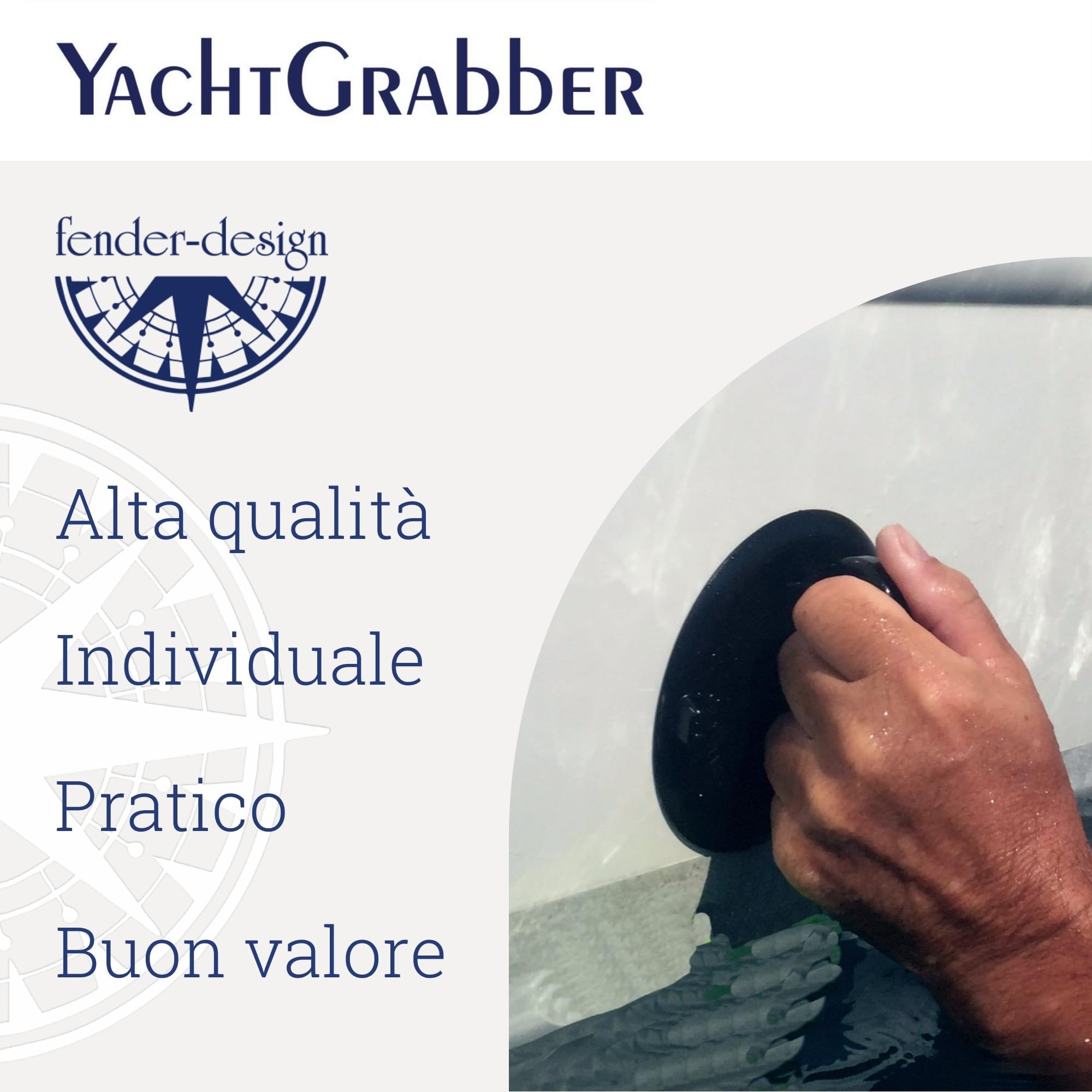 YachtGrabber - Ventosa innovativa e Galleggiante Che può Essere azionata con Una Sola Mano per Tutti i lavori Intorno alla Barca