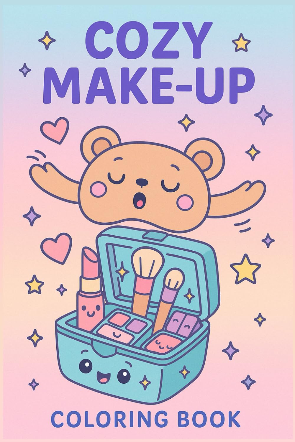 Maquillaje para Colorear – Libro de Colorear de Cosméticos, Looks de Belleza y Estilo Glam para Jóvenes, Adultos y Amantes del Makeup: Libro de colorear antiestrés con ilustraciones de maquillaje cute