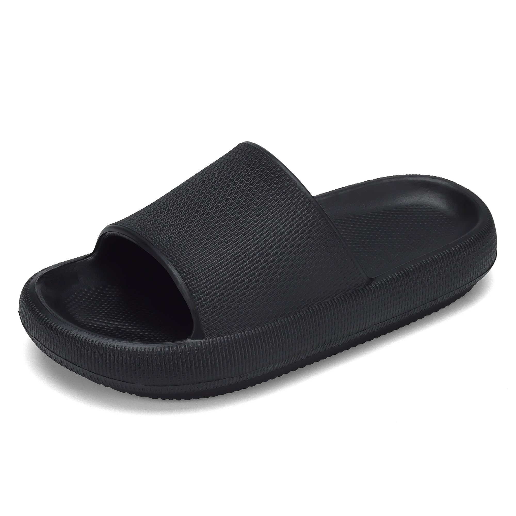 Boys and Girls Cloud Wide Slides for Kids – Non-Slip Summer Slippers Lightweight Beach, Pool, and Indoor Shower Sandals