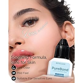 BEYELIAN Sensitive Lash Cluster Glue,Strong Hold Eyelash Extension Glue Long Lasting 7-11Days Waterproof & No Irritation Hypoallergenic Formaldehyde-Free for Open Eyes DIY or Professional (5ML)