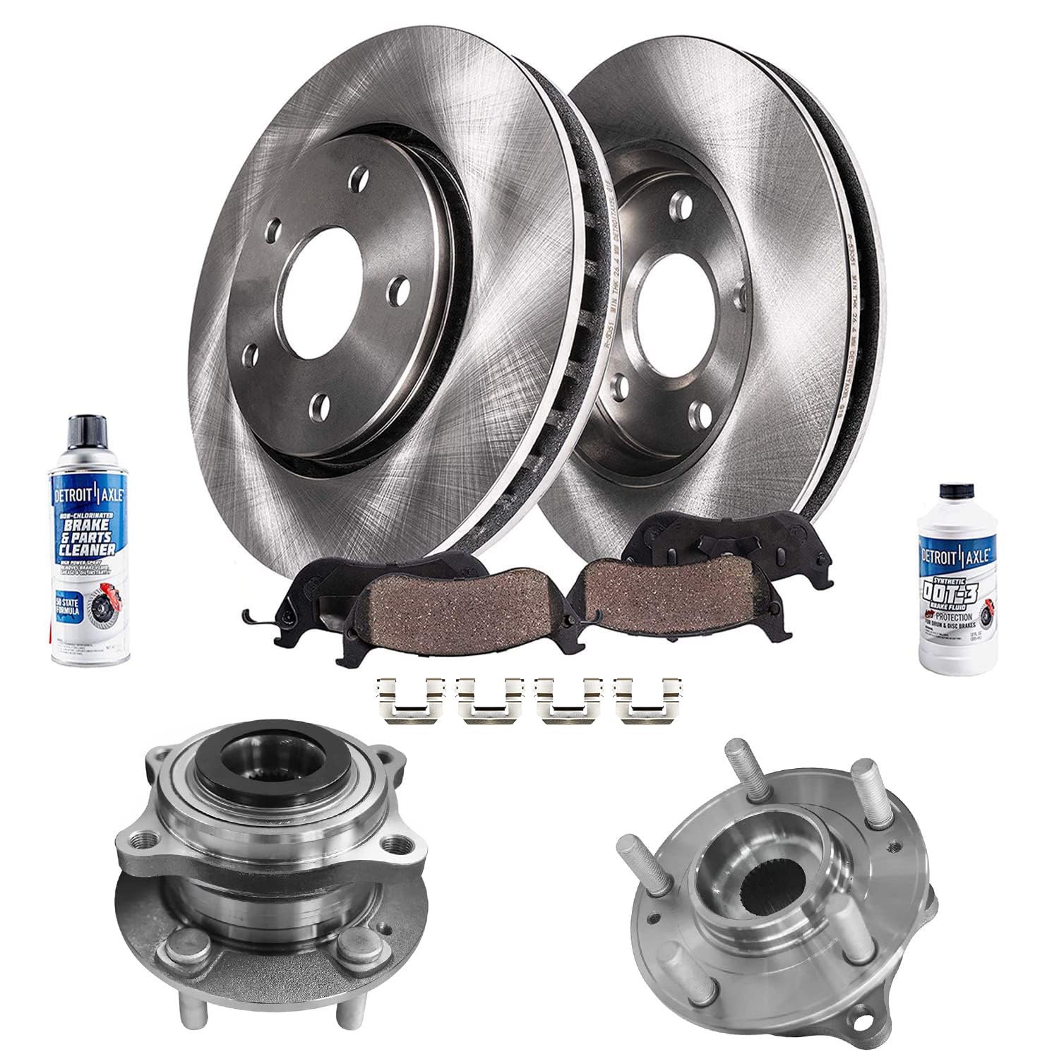 Detroit Axle - Front Brake Kit Wheel Bearing Hub for 2017-2020 Kia Sportage