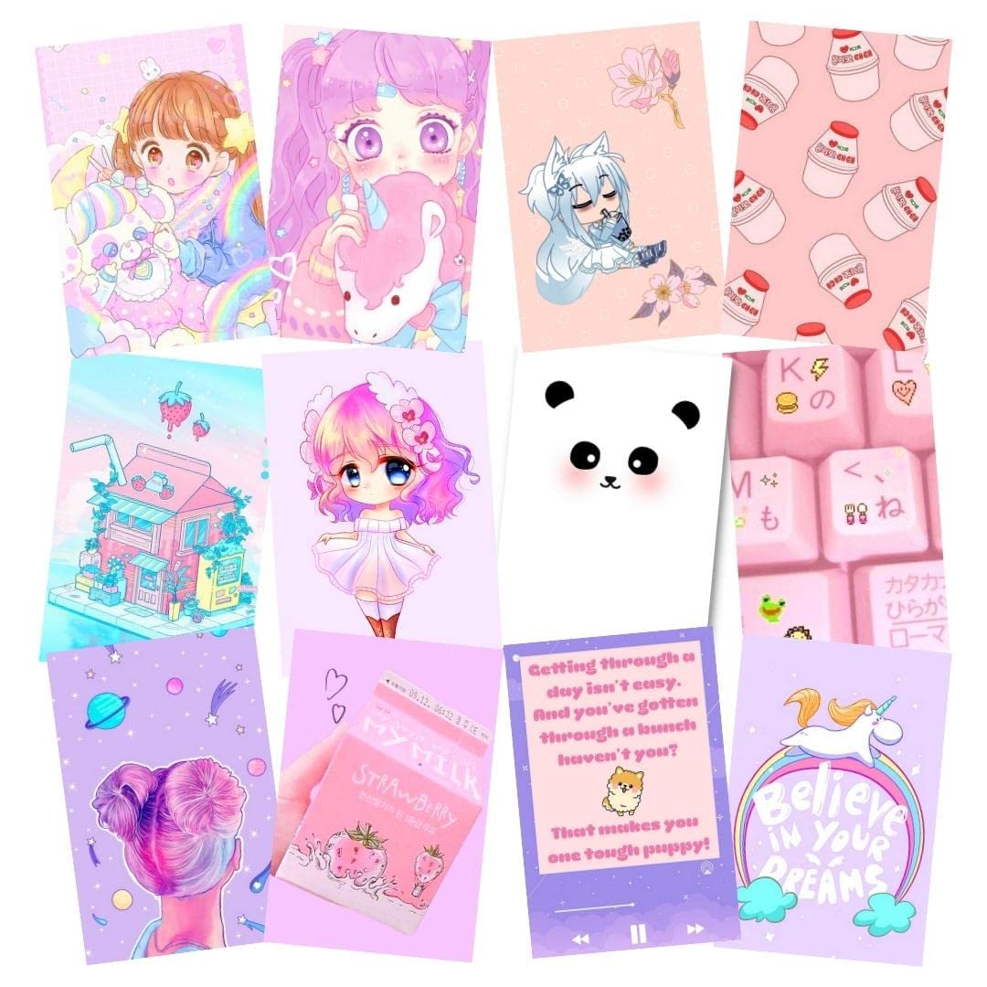 Buy JACK MEETS KATE 50pcs Kawaii Room Decor Pink Aesthetic Room Decor for Teen Girls Pastel Cute ...