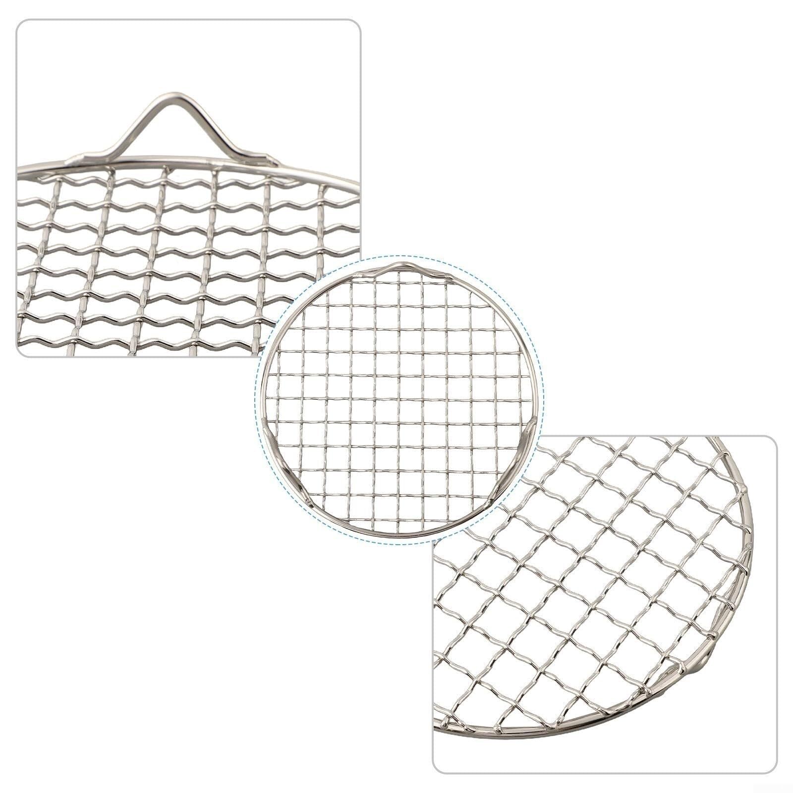 Runder BBQ-Grillrost, Kühl- und Kochrost, 13–50 cm, robuster Edelstahl-Drahtrost mit Füßen for Backen, Kochen, Grillen, passend for Heißluftfritteuse,Suppentopf,runde Kuchenform(42.5cm)