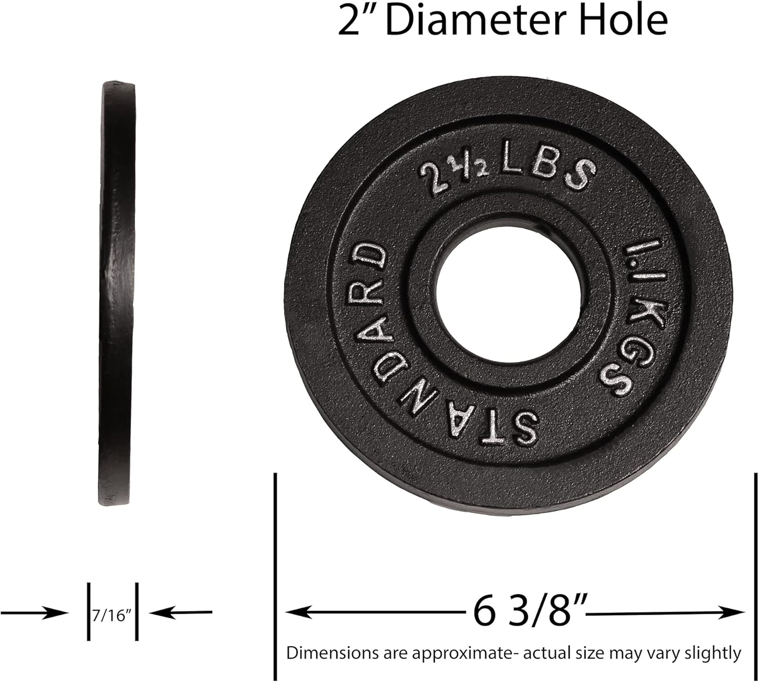 Ader Black Olympic Plate (2.5 LBS) Sold As a Pair