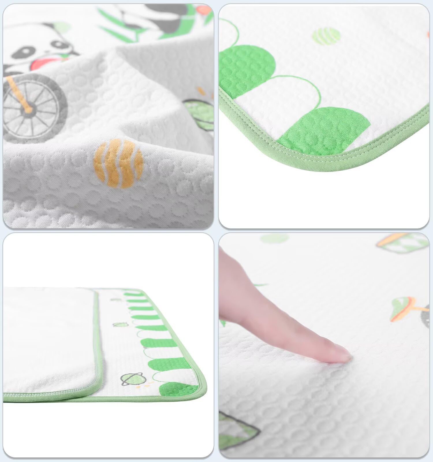 Landofgenie matelas à langer imperméable 80 x 120 cm lavable réutilisable surdimensionné adulte matelas à langer