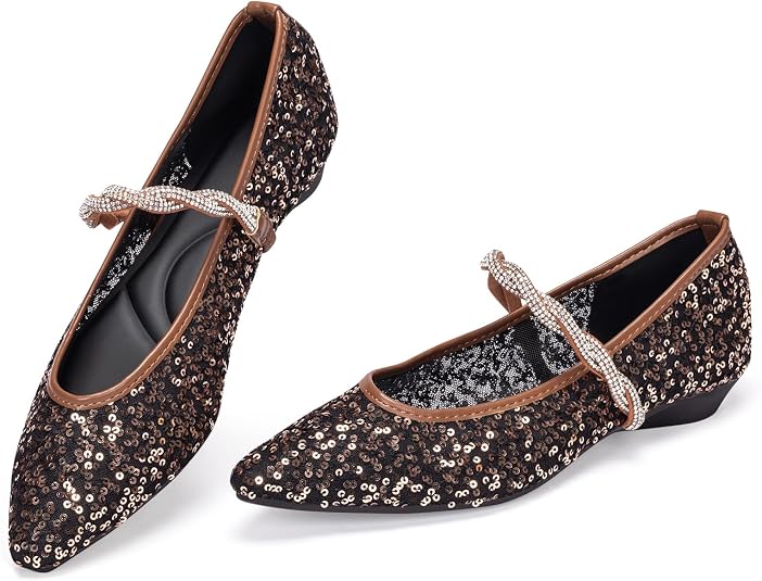 Frank Mully Women's Sequin Mesh Mary Jane Flats Review