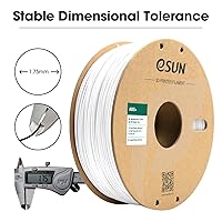 Vista 3 de eSUN - Filamento ABS+ de 1/16 pulgadas, filamento para impresora 3D ABS Plus, precisión dimensional +/- 0.05 mm, carrete de 2.2 libras, color blanco