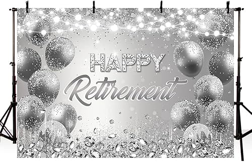 Miniatura 8 de MEHOFOND Telón de fondo de feliz jubilación negro y dorado con texto en inglés "Congrats Retirement" (Congrats Retirement) - Cartel de feliz