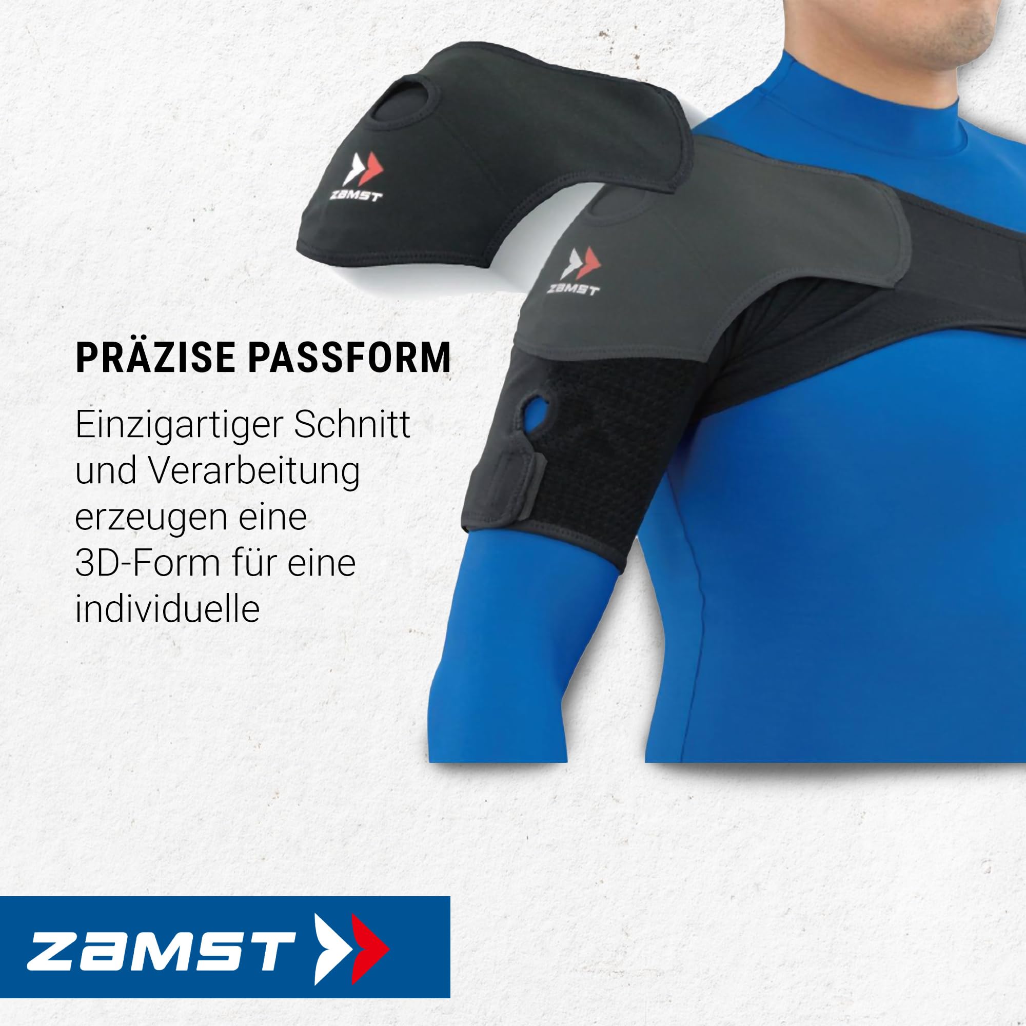 Zamst Shoulder Wrap (S) Sport-Schulterbandage mit dynamischer Stabilisierung bei Schulterverletzungen (XL)