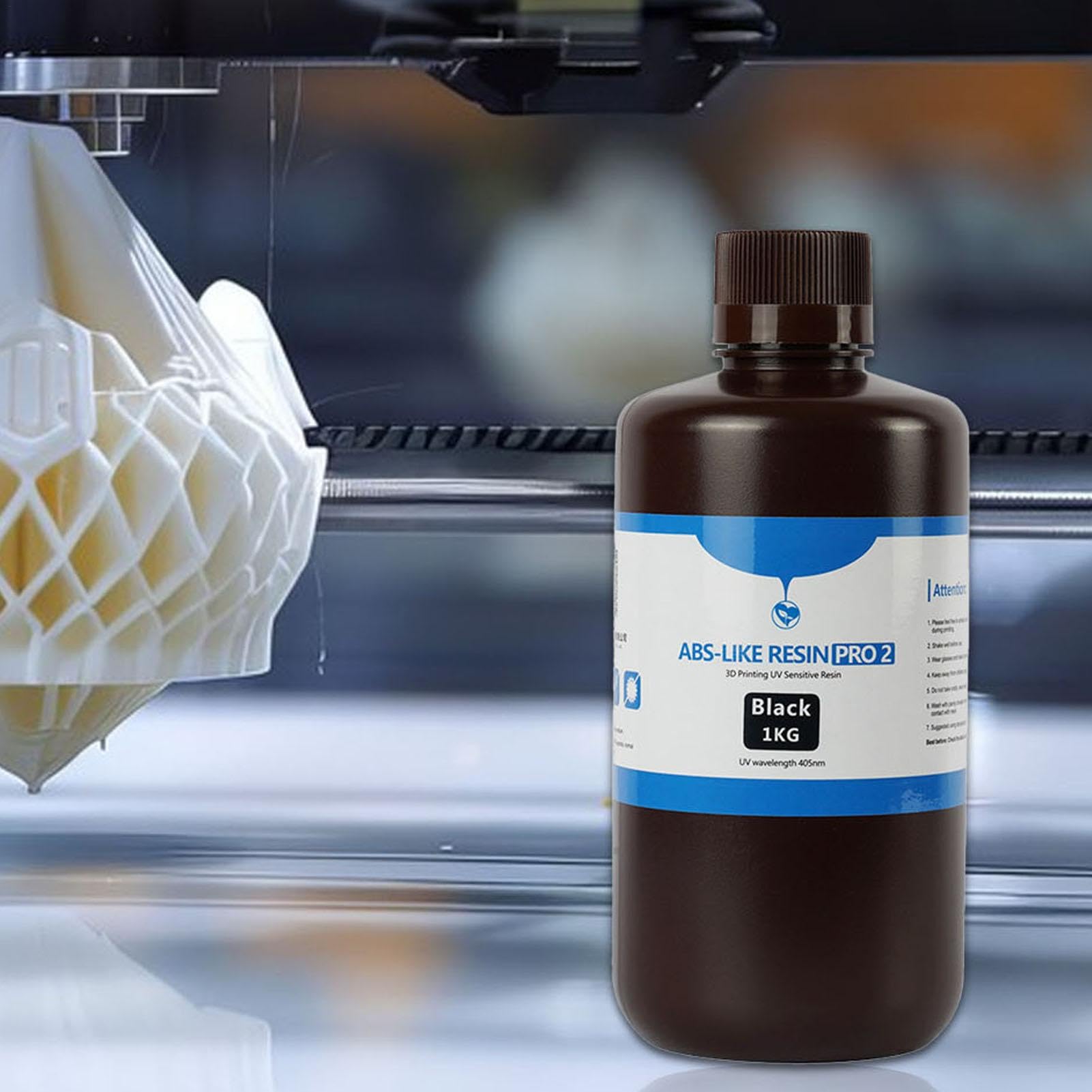 Resina resistente para impresora, 1000 g, resina de impresión similar a ABS, resina fotopolimérica de curado UV, resina de impresora de bajo olor, líquido de impresión para figuras de juego de mesa