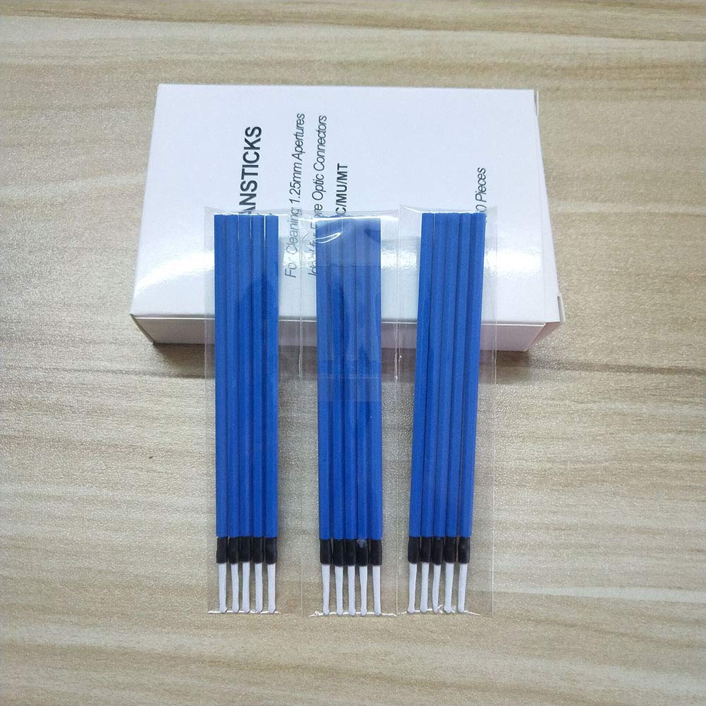 100 PCS Fibre Écouvillons de nettoyage bâton d'éponge 1.25mm Connecteurs pour LC/MU Écouvillon de Nettoyage De mousse