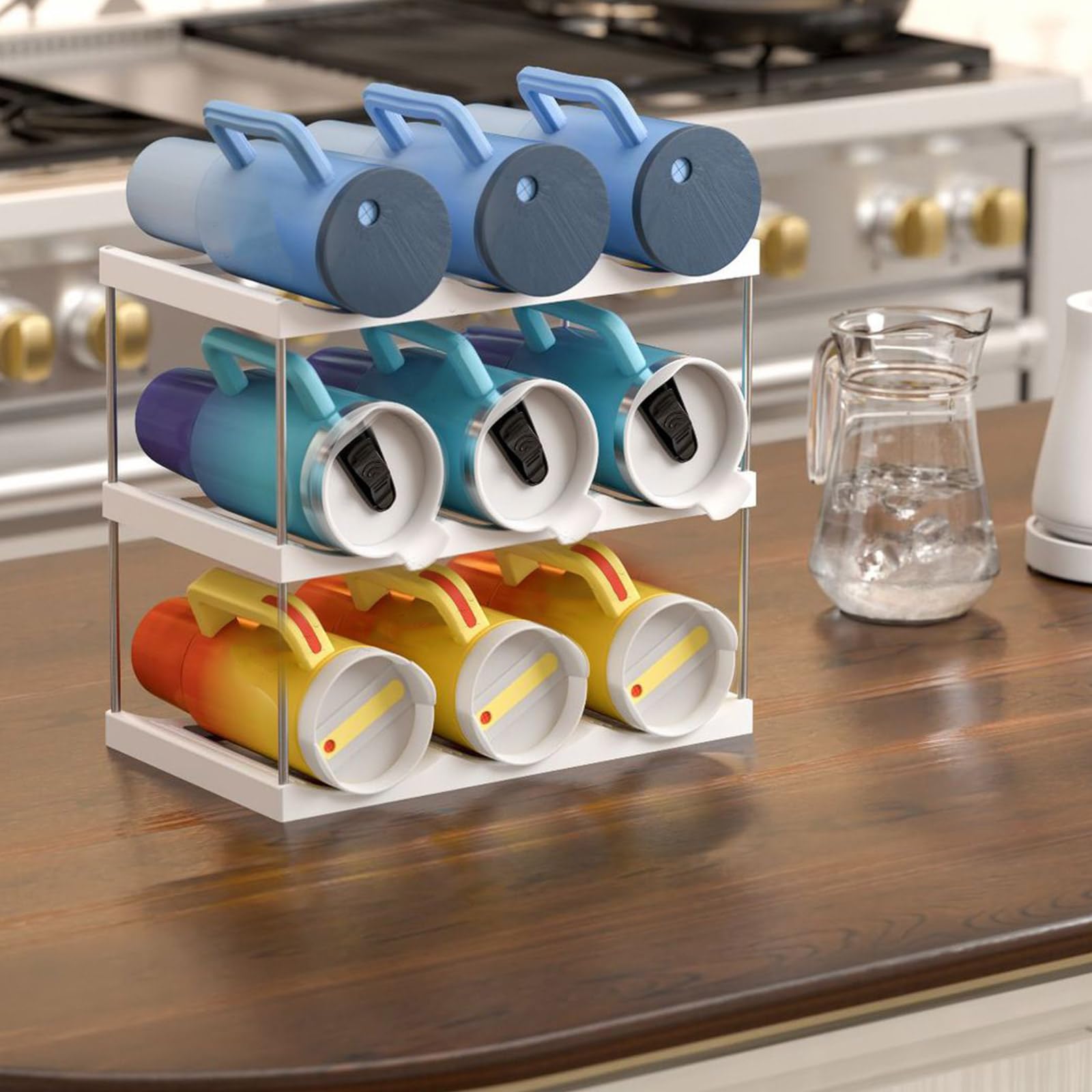 Porte-bouteille empilable – Pratique pour les gobelets et les tasses – Optimisez l'espace et gardez votre cuisine propre