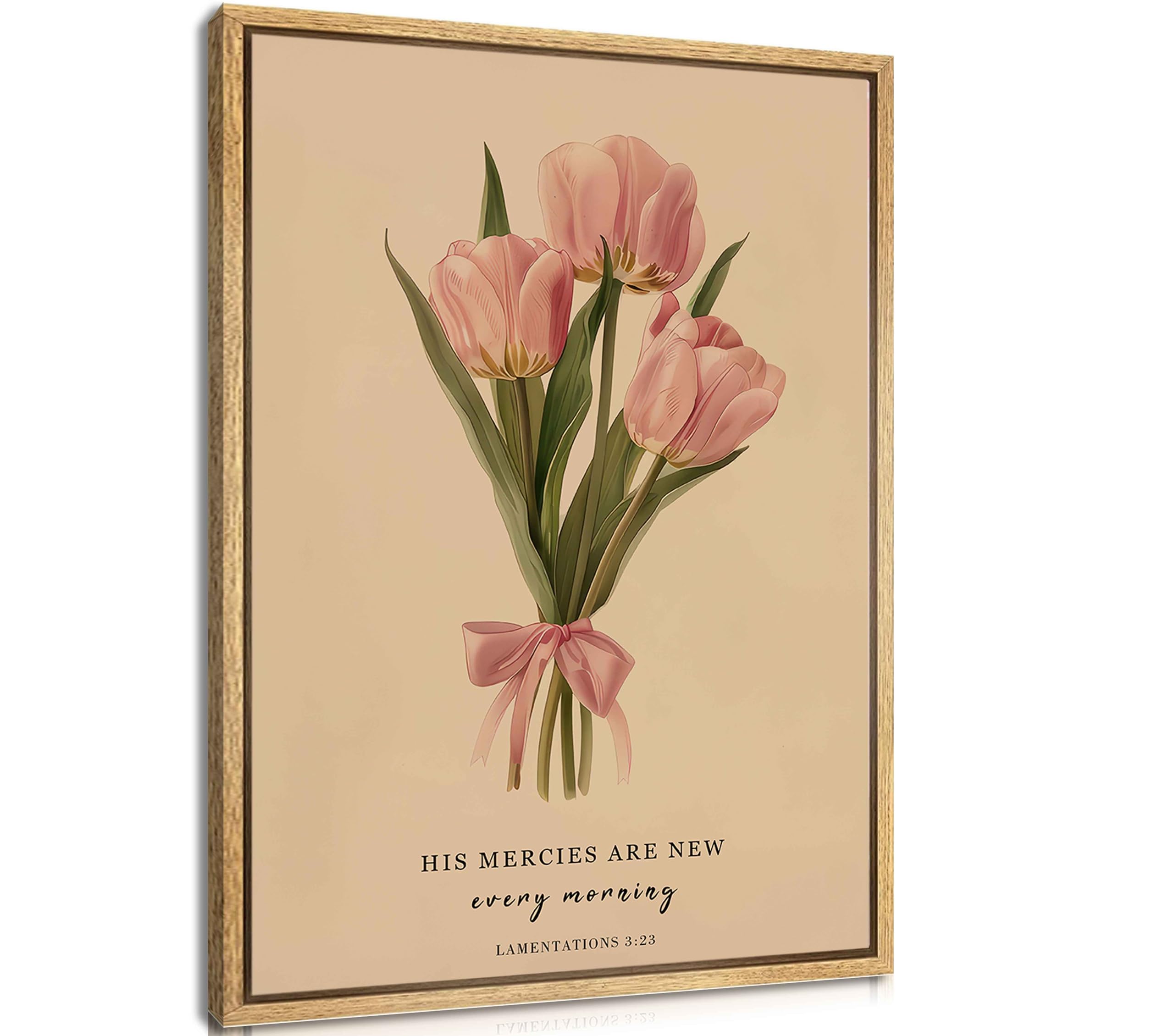 Vintage Floral Scripture Wall Art Christian Flower Picture Wall Decor Inspirational Bible Verse Quotes Floral Poster Prints for