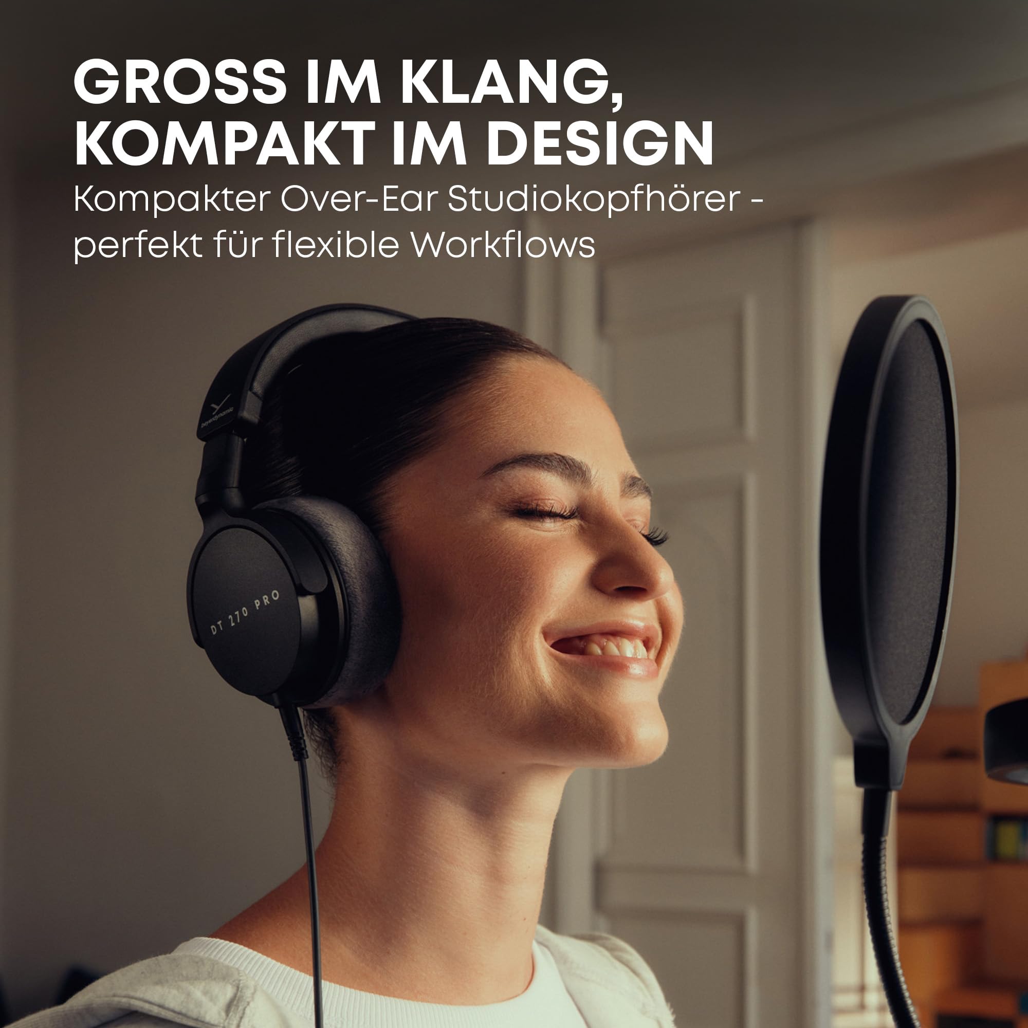 beyerdynamic DT 270 PRO kompakter, ohrumschließender Studiokopfhörer für Recording, Monitoring & Content Creation