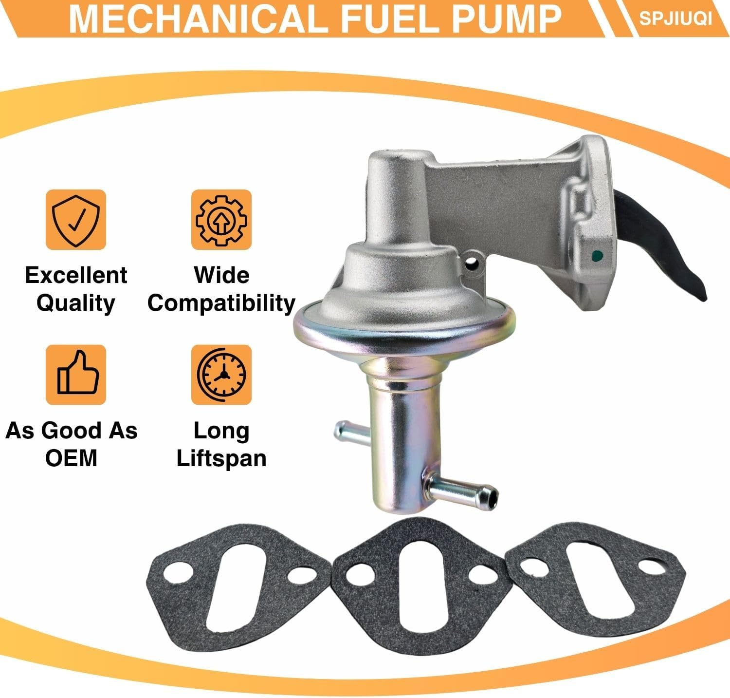 Fuel Pump for Mopar 440 383 Big Block Dodge Plymouth Chrysler M4589 | Fits for 1969-1971 Dodge Plymouth Chrysler 6.3L 7.2L V8, Push Rod, Mechanical Fuel Pump for Muscle Car, MF0060 SP1043MP 4589