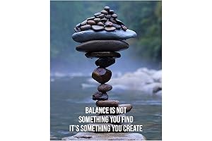 Stunning "Balance is Something You Create" Nature Poster for Home, Office, or Classroom Motivation