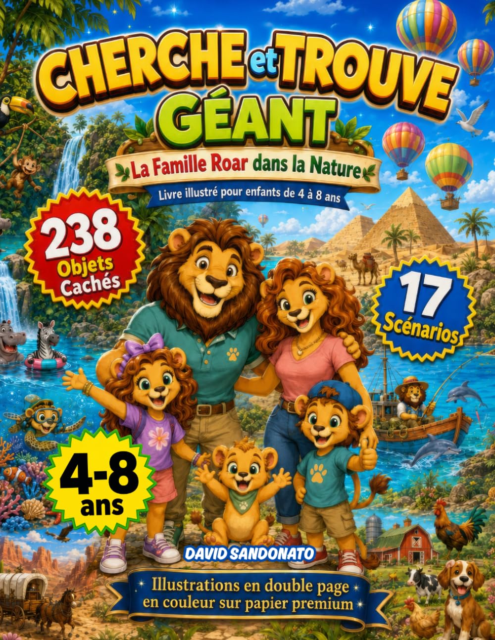 Cherche et Trouve Géant – La Famille Roar dans la Nature : Livre illustré pour enfants de 4 à 8 ans: 238 objets cachés dans 17 scènes colorées : ... Concentration et attention | Jeux sans écran