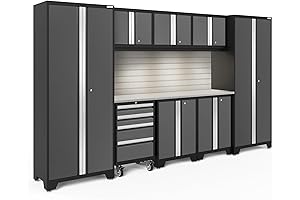 NewAge Products Bold Series Gray 9 Piece Set, Garage Cabinets