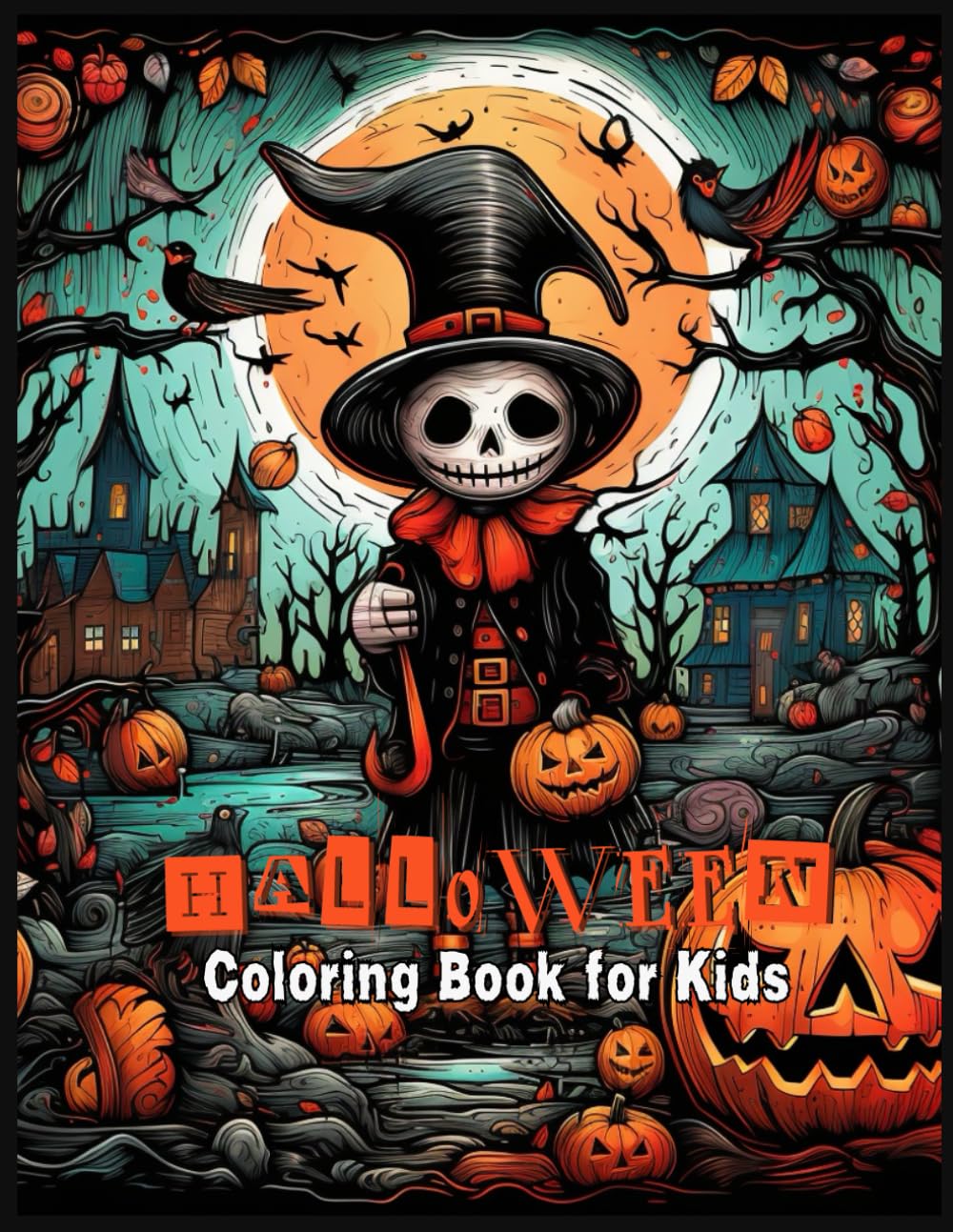 Halloween Coloring book for kids ages 8-12: Scarecrow Coloring book