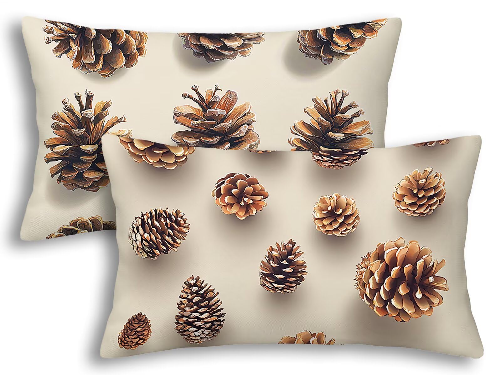 Fundas cojines 40x80 crema de terciopelo como regalo mujer para decoración de cama