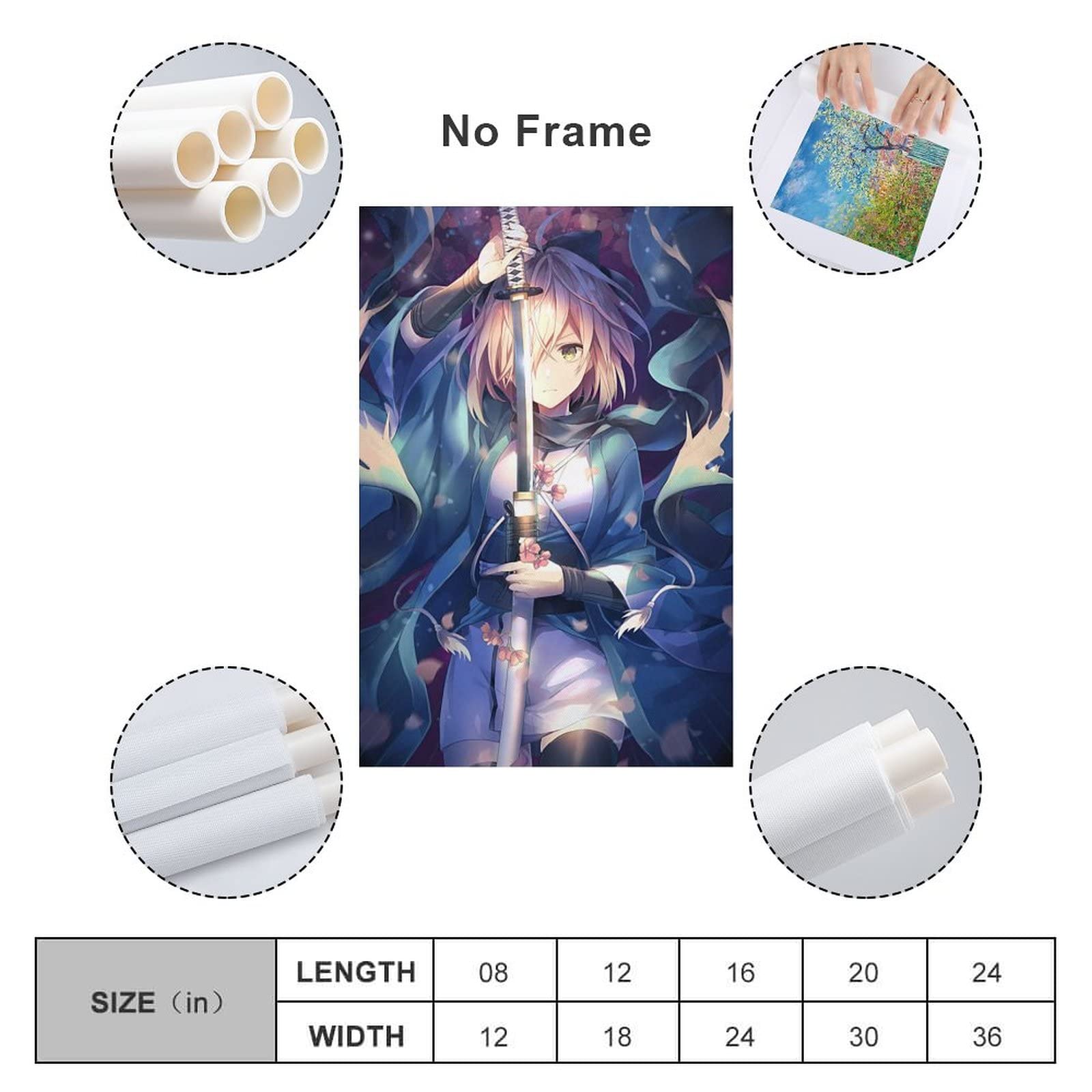 Amazon.co.jp: 絵画 沖田総司 Fate FGO ポスター プリントアート 背景