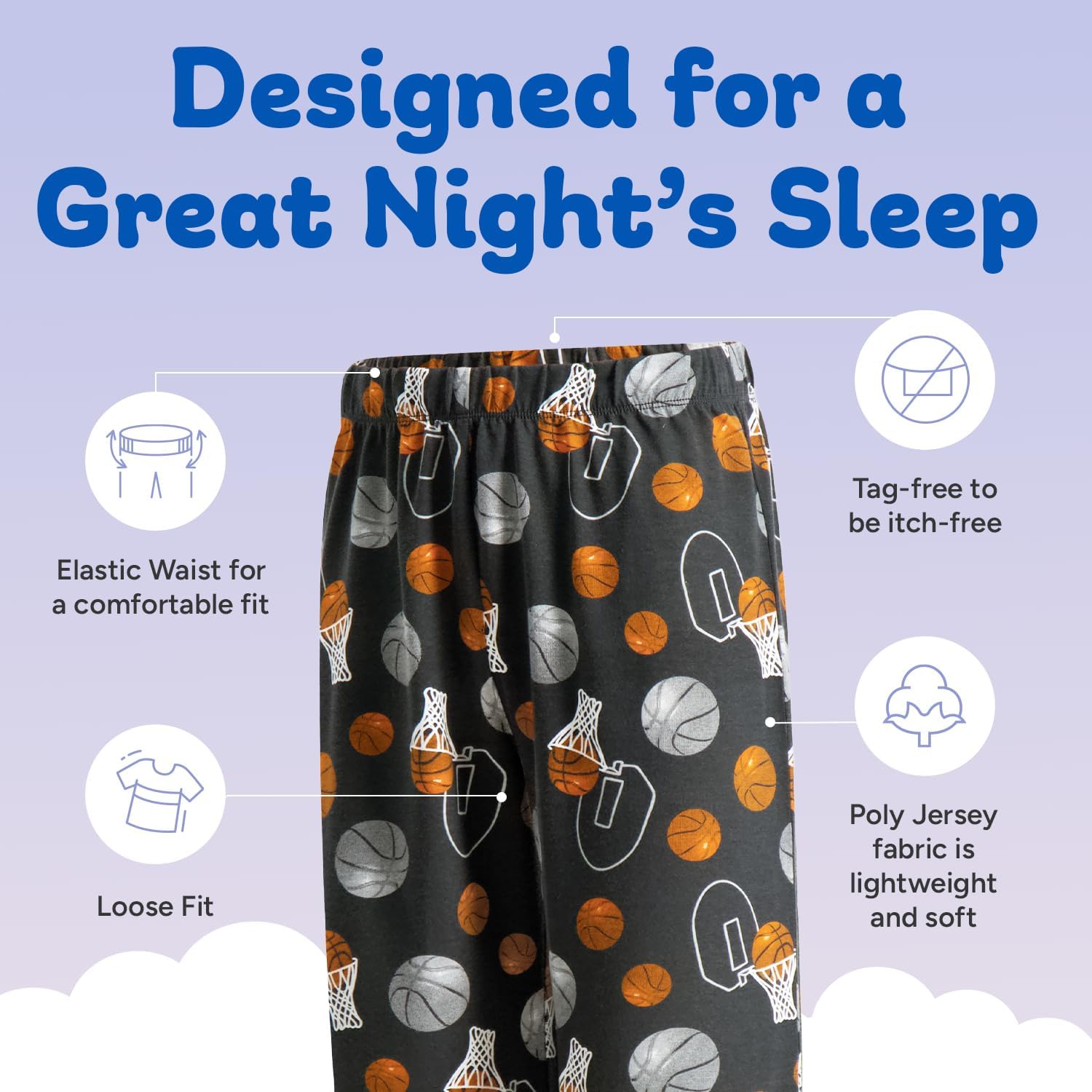 US Angels Boys Pajamas Set | 3-Piece Pant, Shirt, Shorts Sleepwear Pjs for Kids | Loose Fit, Soft, Breathable Blue Plaid - Image 4