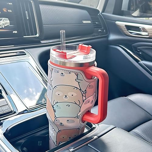 Miniatura 4 de Paquete de 2 portadores de vasos, compatible con vaso de viaje Stanley Adventure Quencher de 40 onzas (2 esquinas pequeñas)