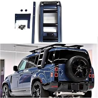 FTAPACCE Foldable Liftable Ladder Roof Rack Access Compatible with Land Rover Defender 110 L851 2020-2025(Tasman Blue)