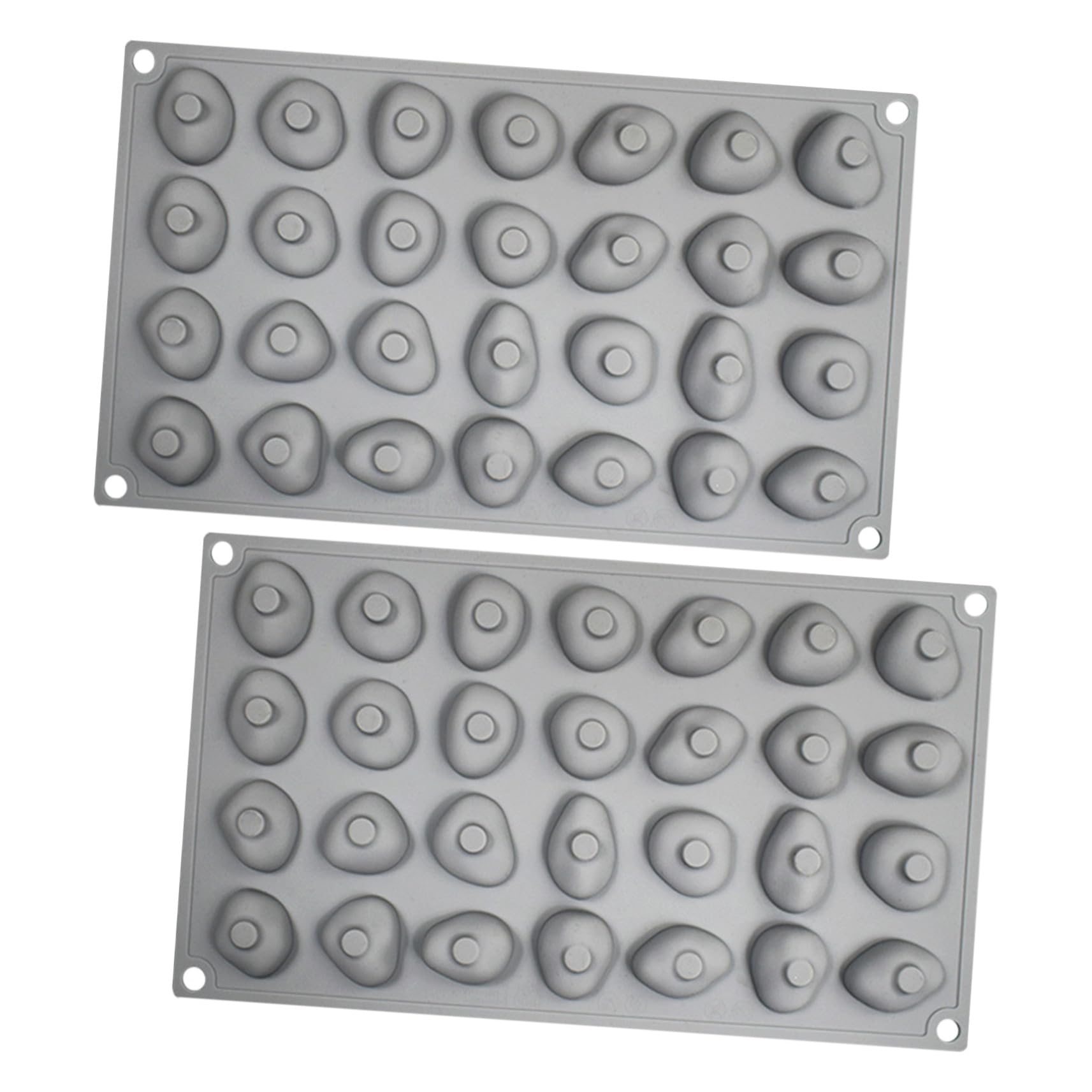 Toyvian 2pezzi Stampo in Silicone Forma Di Pietra Cavità Antiaderente Per Cioccolatini Mousse Al Cioccolato Caramelle e Dessert Personalizzati