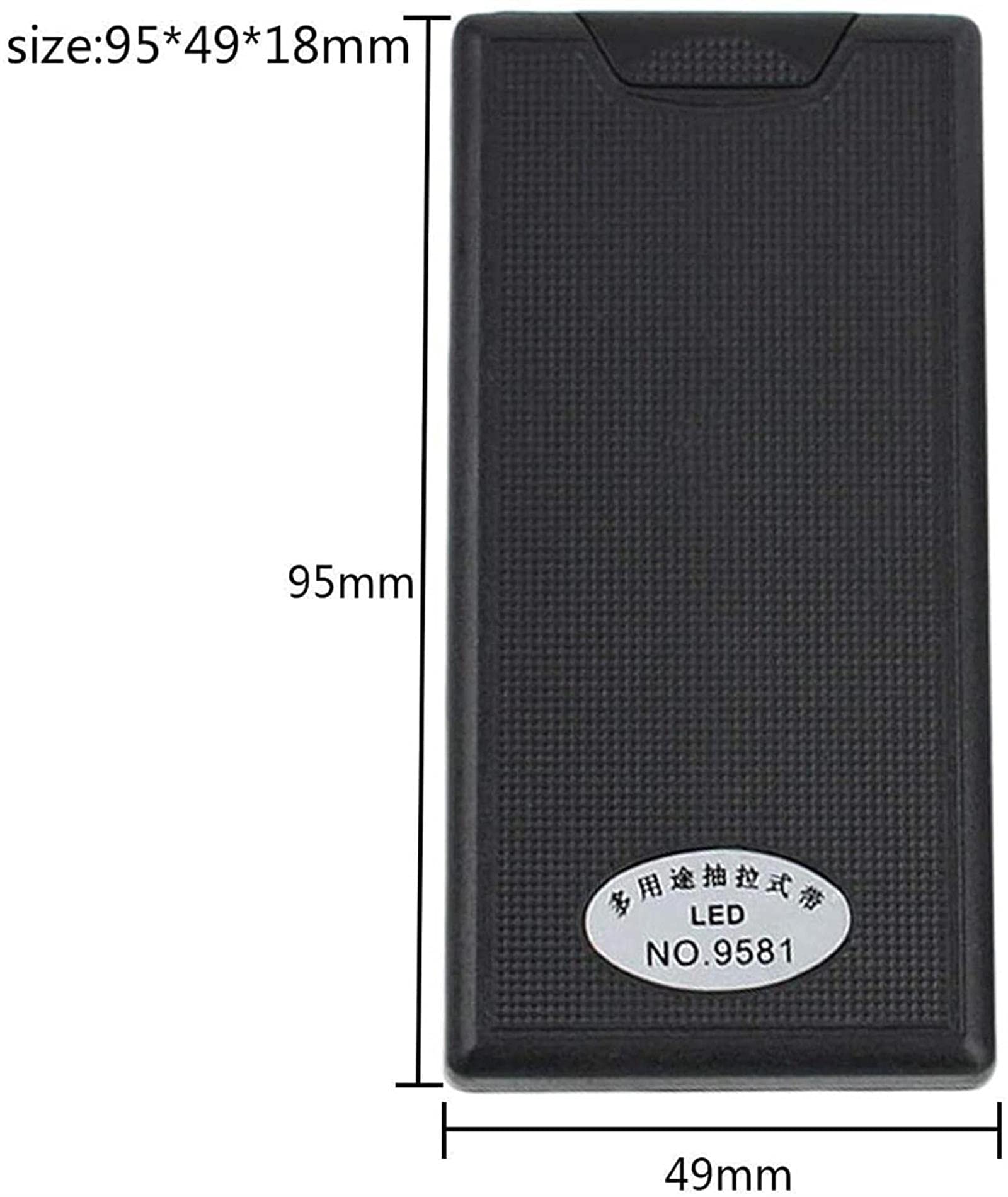 MRKU Lupa de Mano con luz LED, 2,5 x 45 x, portátil, extraíble, para joyero, con 3 Luces LED