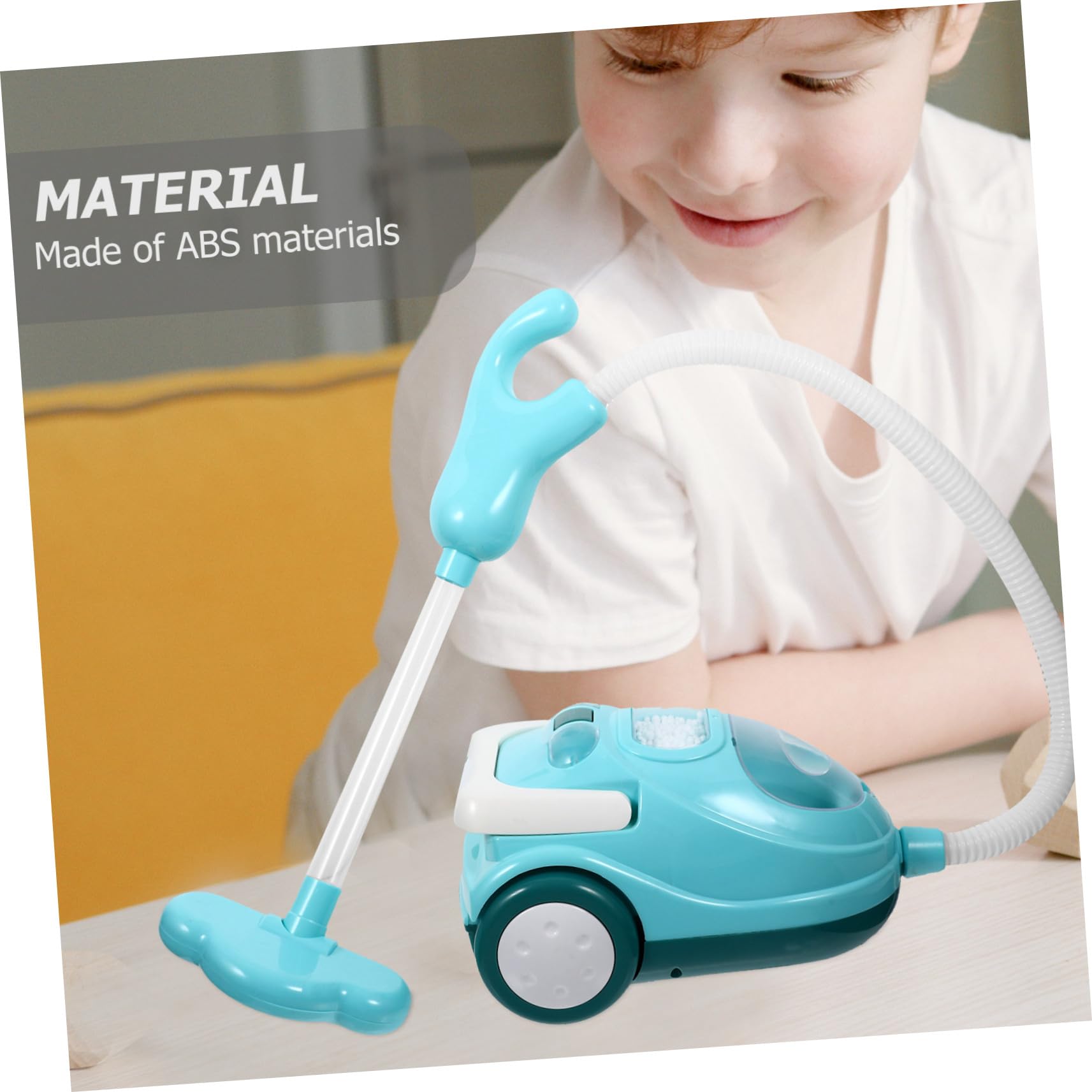 BESPORTBLE Mini Aspirapolvere per Leggero e Sicuro Domestico in Abs Resistente Abilità Cognitive e Interazione Ludica Colore Casuale