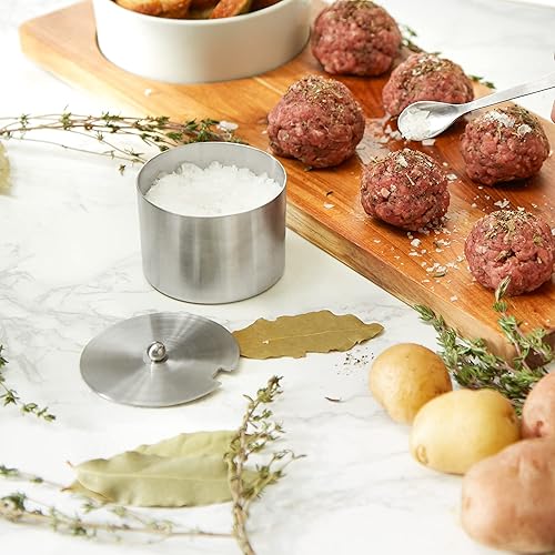 Miniatura 7 de RSVP International Endurance Kitchen Collection - Juego de salero con cuchara, 4 onzas, acero inoxidable cepillado