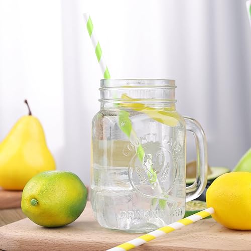 Miniatura 6 de HAKACC 120 popotes de papel para beber, pajitas de fiesta, pajitas de papel surtidas para fiestas de cumpleaños, bodas, vacaciones, decoraciones de